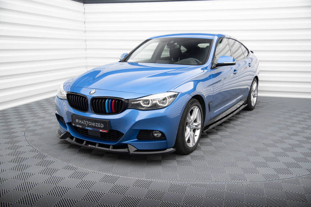 Voorspoiler V.1 BMW 3 Serie M Pakket GT F34 FL Maxton Glans Zwart