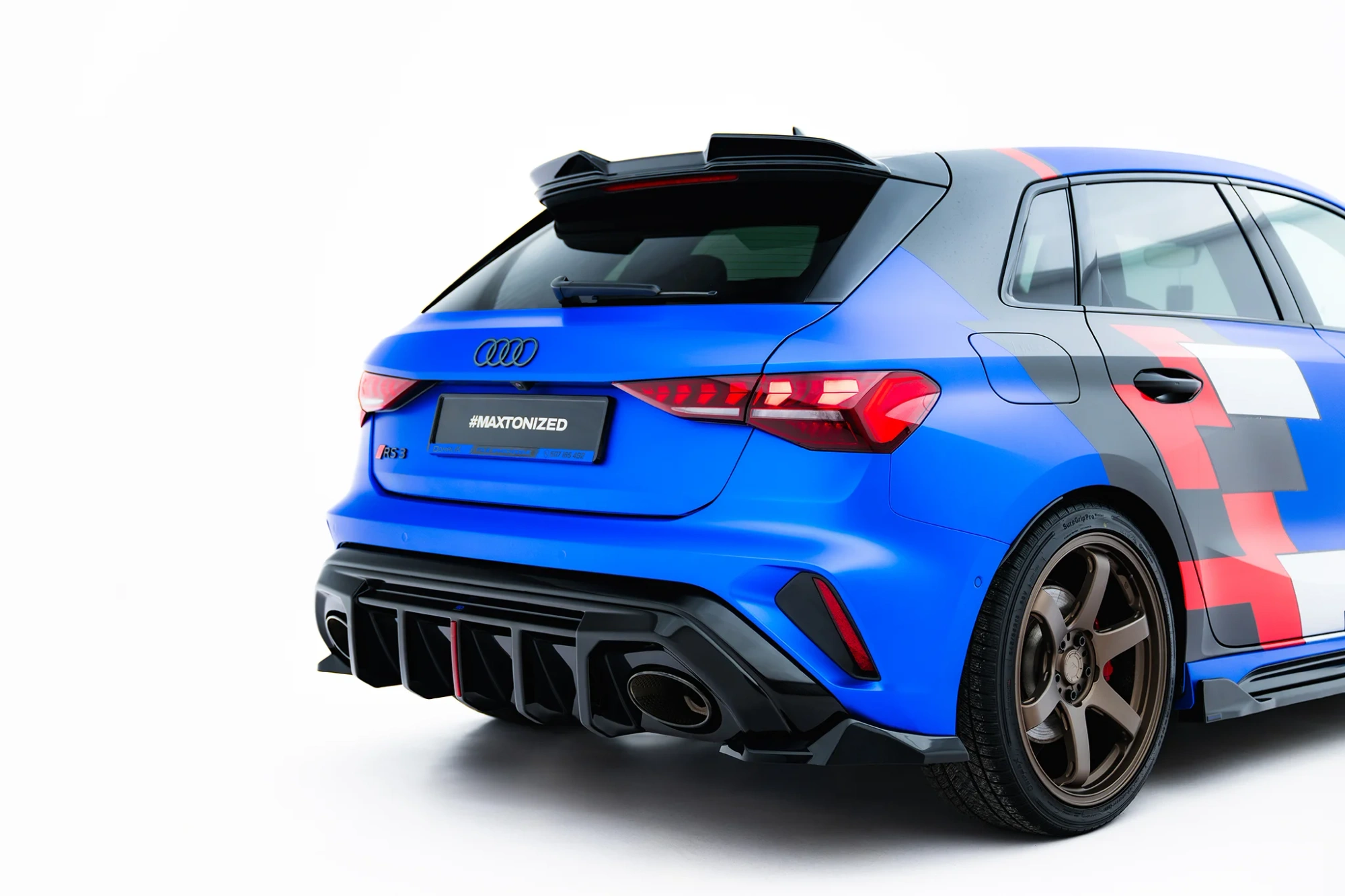 Zij-Diffuser Audi RS3 Sportback 8Y Facelift Maxton Glans Zwart V.3