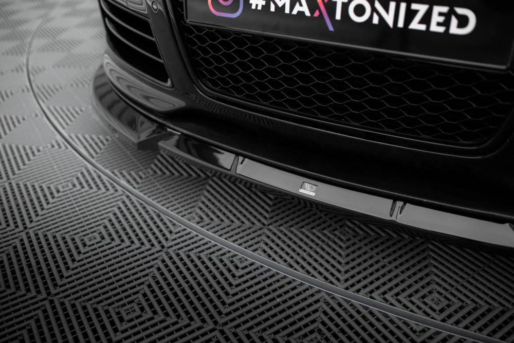 Voorspoiler V.1 Audi RS6 C6 Avant Maxton Glans Zwart