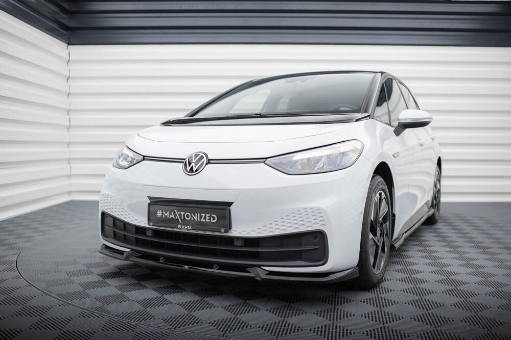 Voorspoiler V.2 Volkswagen ID.3 Maxton Glans Zwart