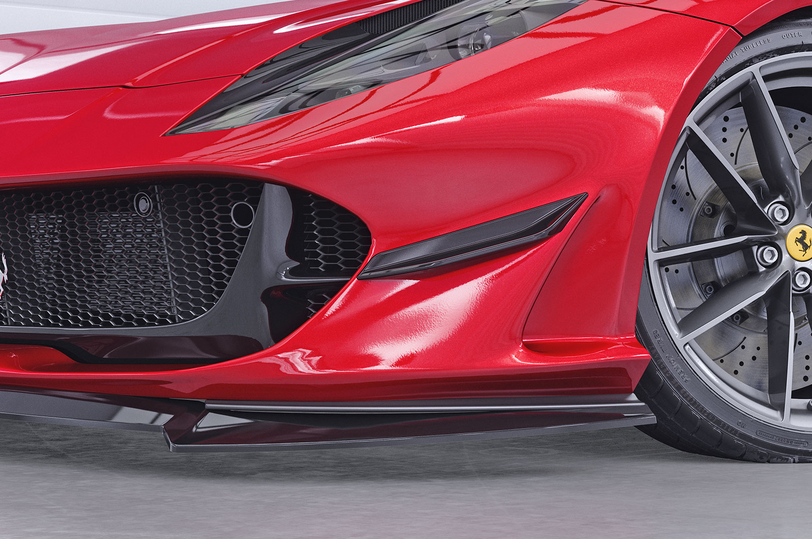 Canard voor Ferrari 812 Superfast / GTS CSR Glanzend Zwart