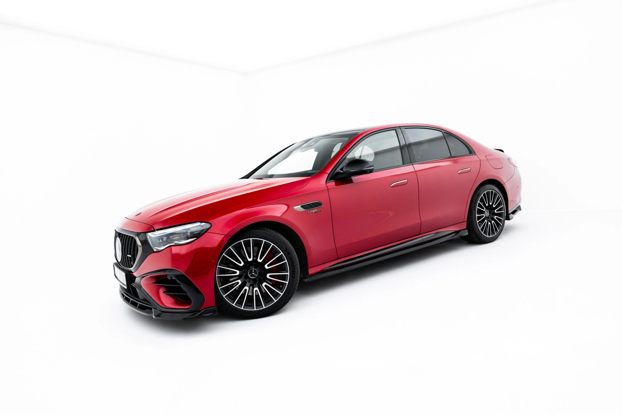 Zijskirts Mercedes-AMG E53 Sedan / Estate W214 Maxton Glans Zwart
