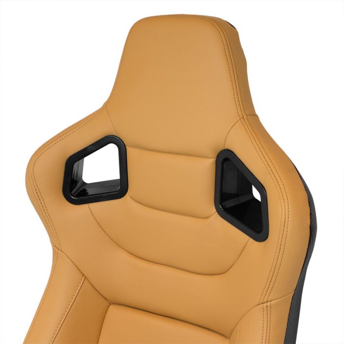 Sportstoel 'RK' - Beige Kunstleder - Dubbelzijdig verstelbare rugleuning - incl. sledes
