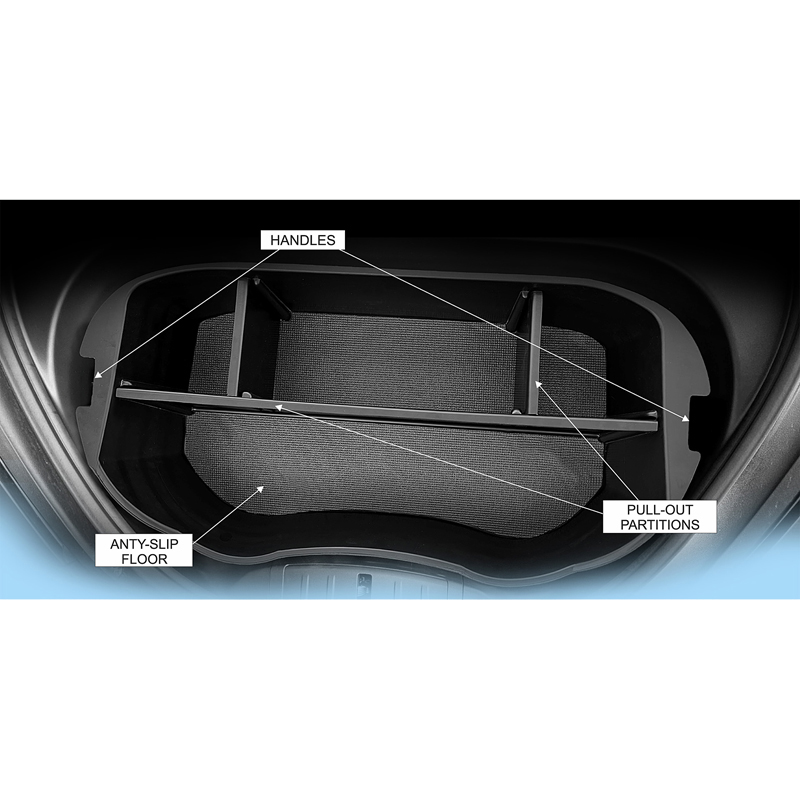 Voorste Kofferbakorganizer (Frunk) 'Anti-slip'  Tesla Model 3 Facelift 2021-