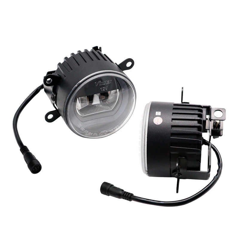 Set semi-universele LED mistlampen + DRL 'U-Shape' dagrijverlichting - Diameter 90mm - ECE-R19/R87 E-keur