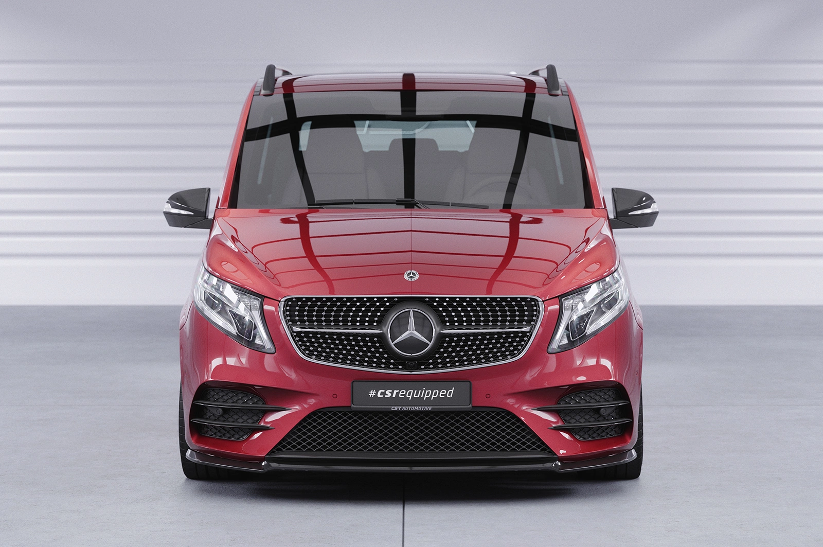 Voorspoiler Mercedes-Benz V-Klasse 447 AMG-Line glans zwart