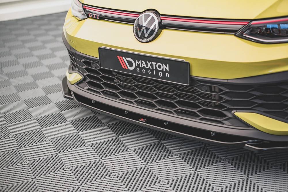 Voorspoiler V.2 Volkswagen Golf 8 GTI Clubsport Maxton Glans Zwart