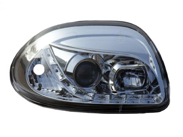 Faros Renault Clio 98-05 Los ojos del Diablo Dayline cromo