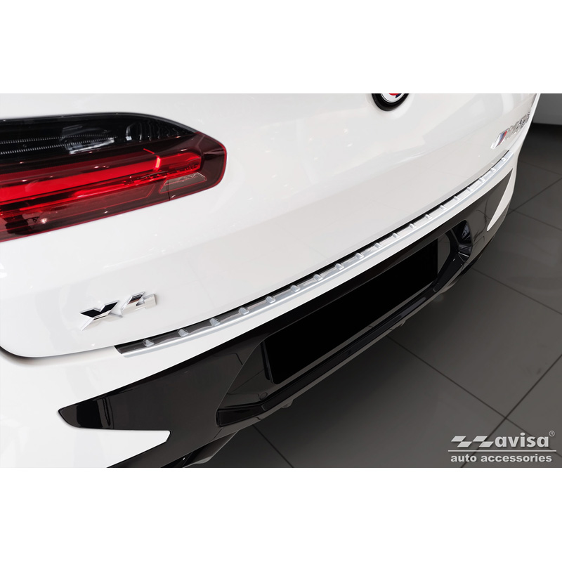 RVS Achterbumperprotector  BMW X4 G02 FL 2021- met M-Pakket 'Ribs'