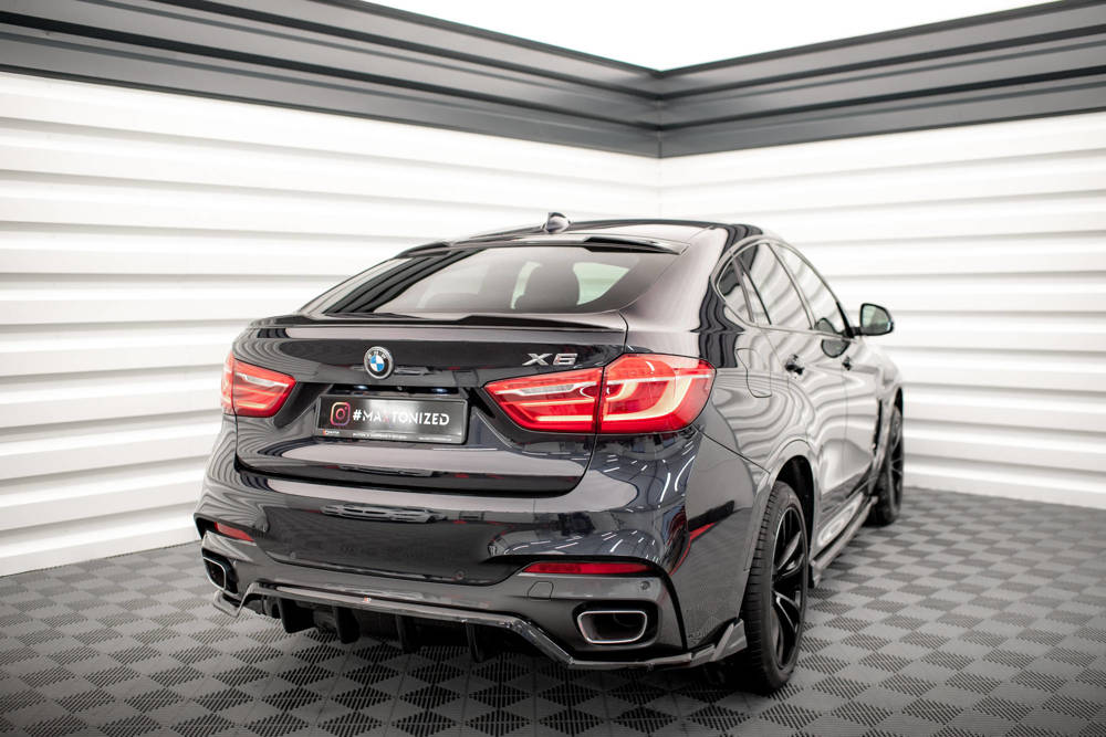 Spoiler BMW X6 M pakket F16 Maxton Glans Zwart