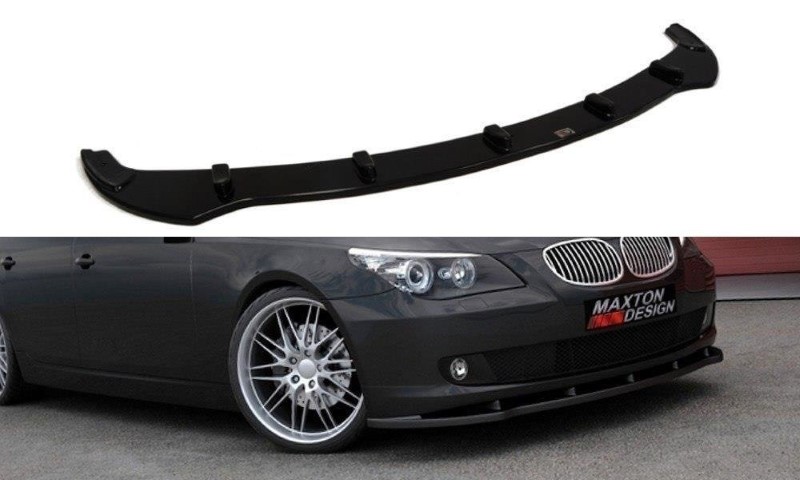 Voorspoiler BMW 5 E60 / E61 (FACELIFT MODEL) Glanzend Zwart