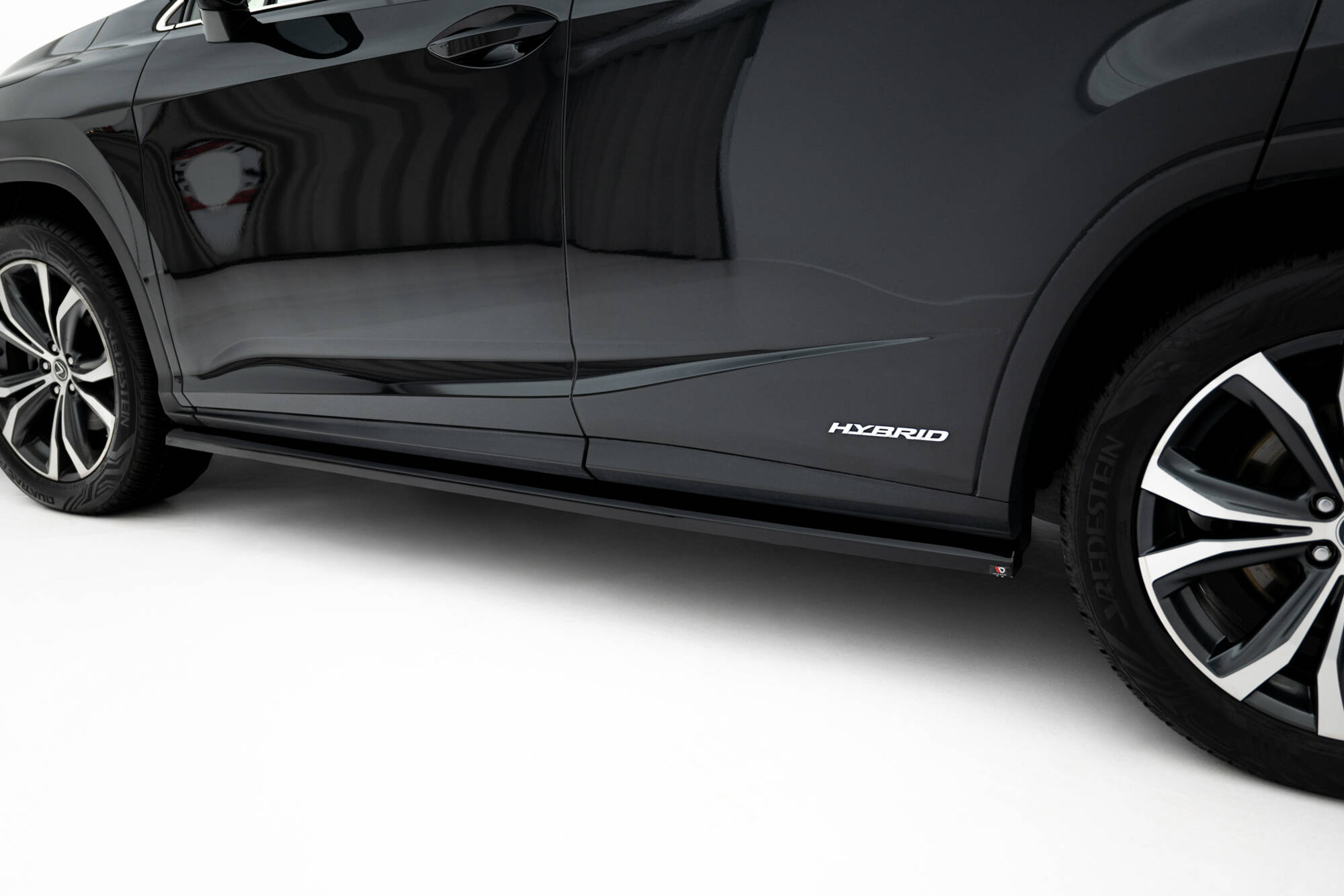 Zijskirts Lexus RX MK4 Facelift (versie zonder OEM sidesteps) Maxton Glanzend zwart