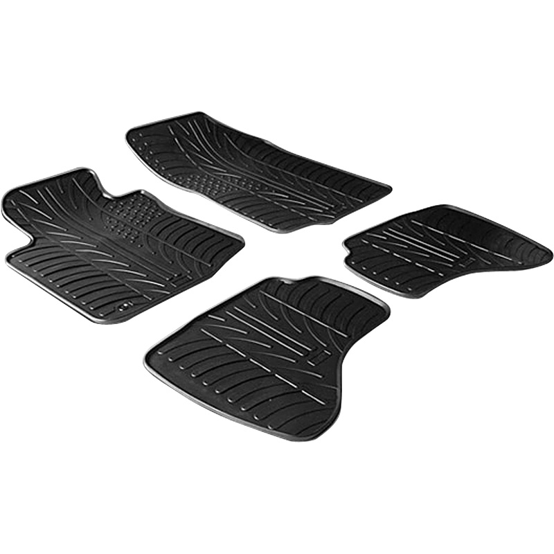 Rubbermatten  Citroen C1 / Peugeot 107 / Toyota Aygo 2005-2009 (T profiel 4-delig + montageclips)