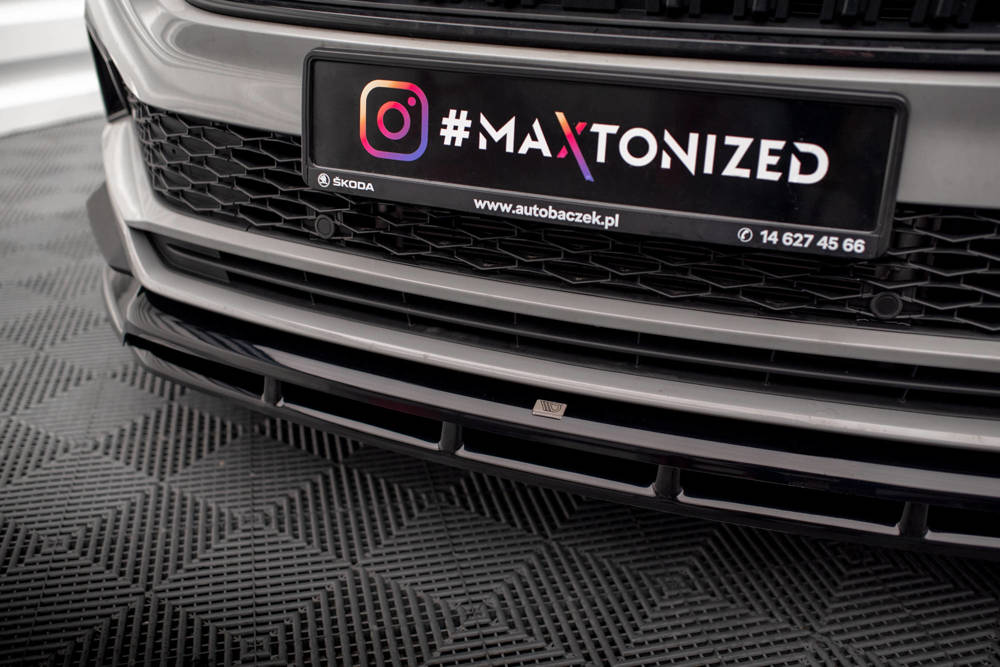 Voorspoiler Skoda Karoq Sportline FL Maxton Glans Zwart
