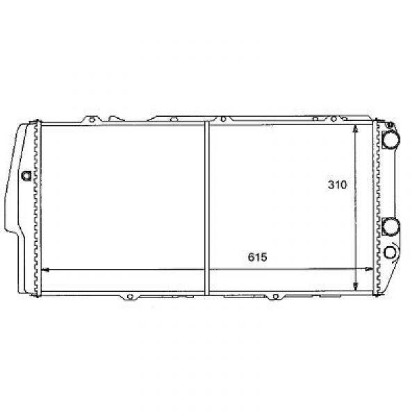 Radiator AUDI 100 82-90 2.0TD/2.5TD -AC 5CYL.