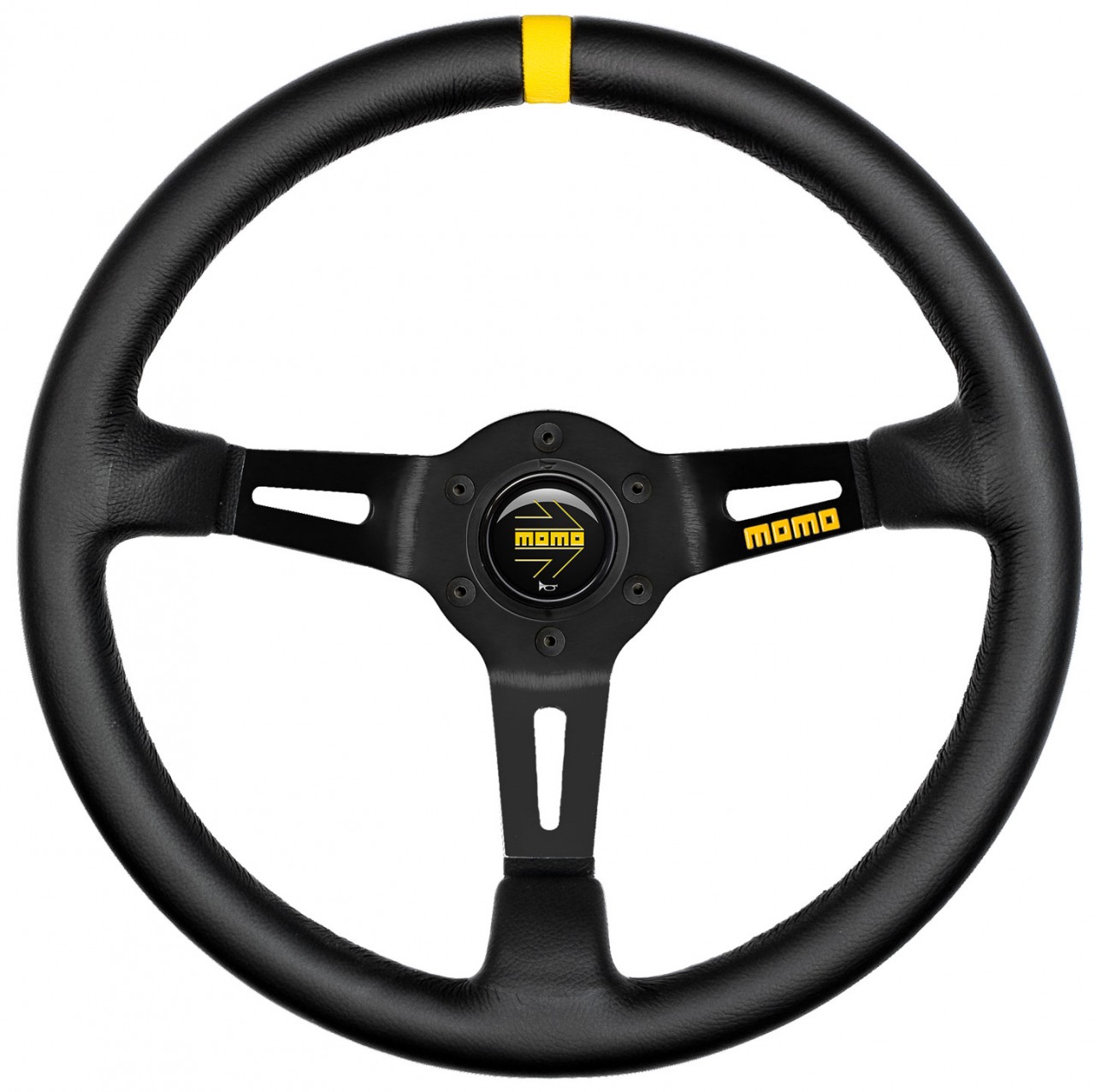 Sportstuur MOMO 350MM Model 8 Leder, zwart