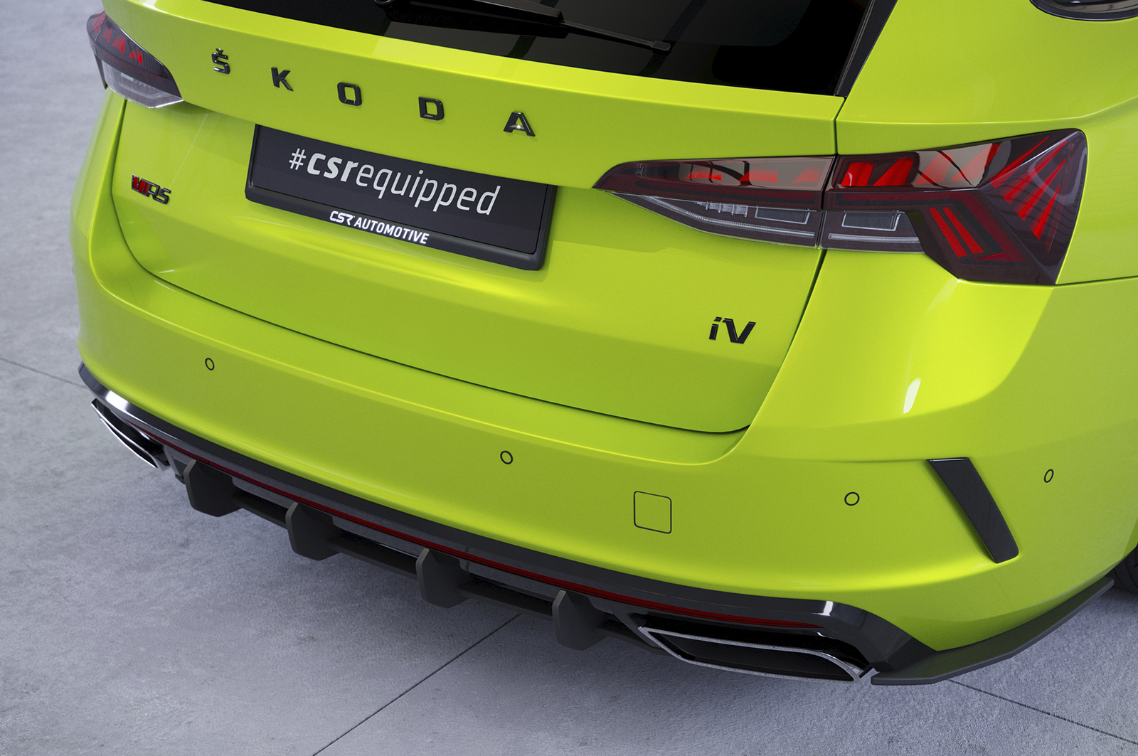 Zijdiffuser Skoda Octavia 4 VRS CSR Mat Zwart