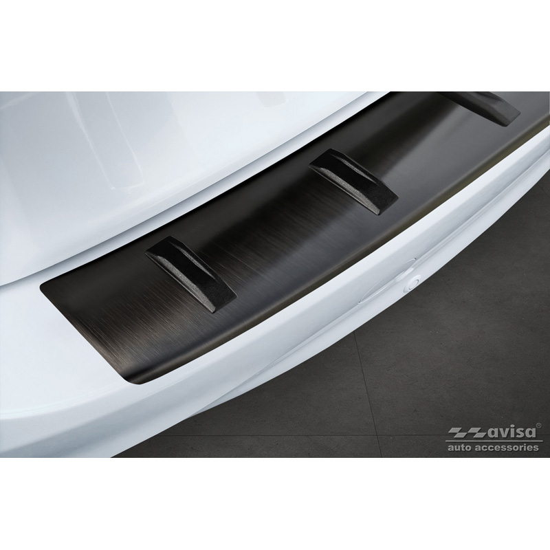 Zwart RVS Achterbumperprotector  Mazda 6 III (GJ) Combi 2012- 'STRONG EDITION'