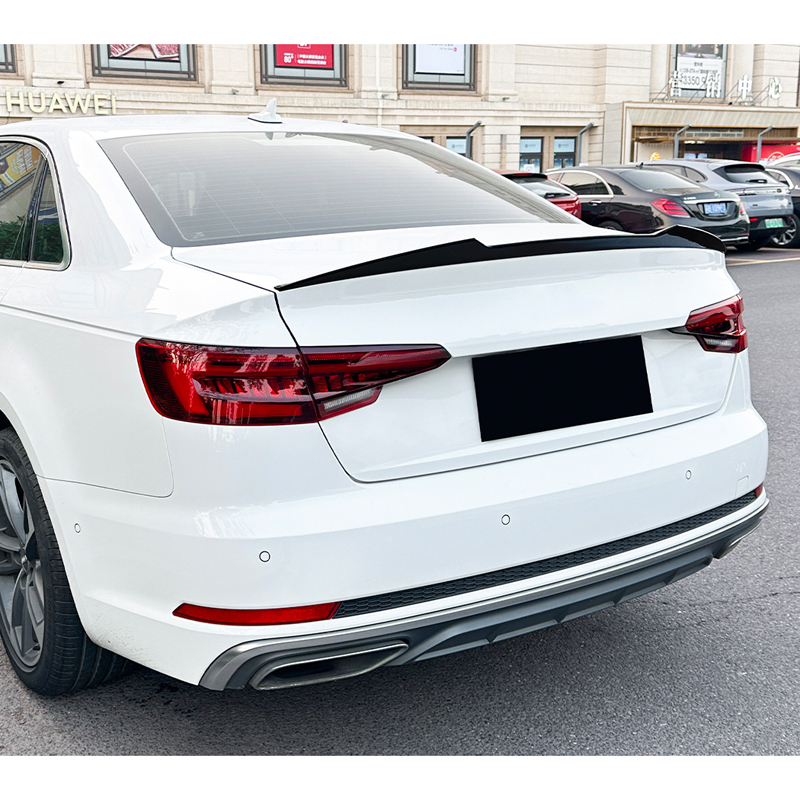 Achterspoiler  Audi A4 (B9) Sedan 2015-2024 (ABS Glanzend zwart)