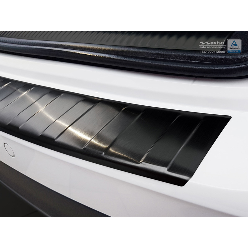 Zwart RVS Achterbumperprotector  Audi A4 B9 Allroad 2016-2019 & FL 2019- 'Ribs'