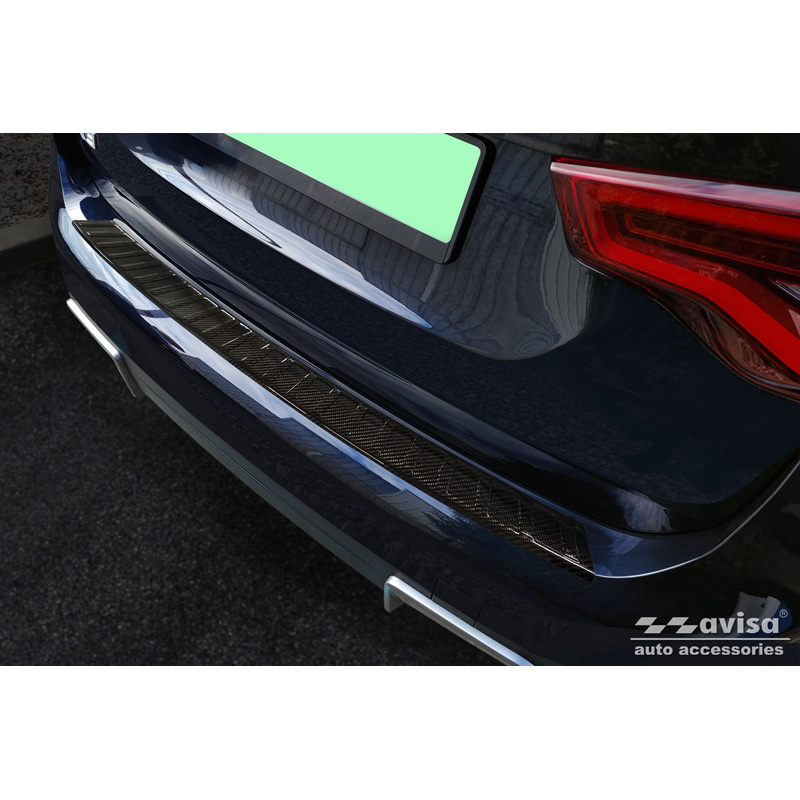 Echt 3D Carbon Achterbumperprotector  BMW iX3 (G08) 2020- 'Ribs'