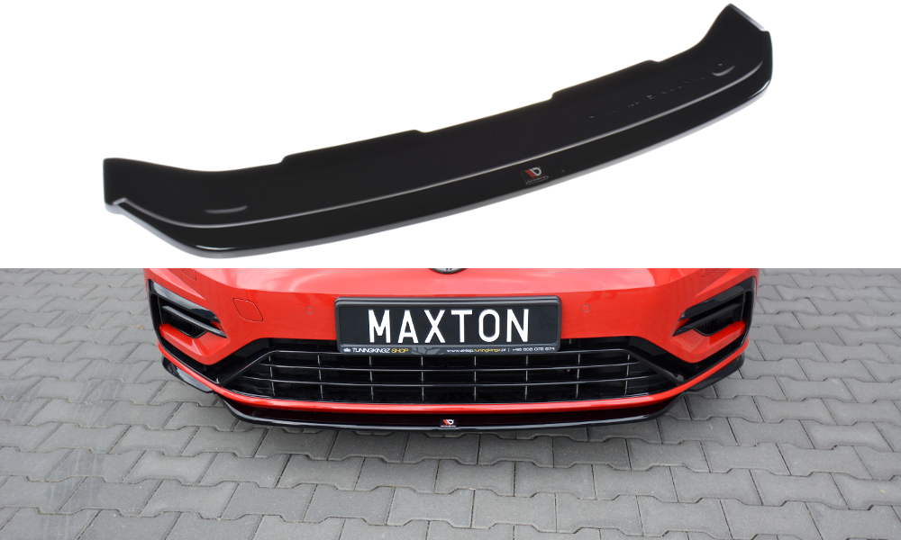 Voorspoiler VW Golf 7.5 R Facelift Glans Zwart