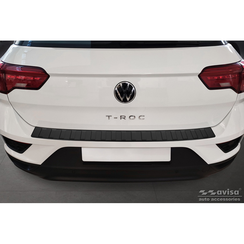 Matzwart RVS Achterbumperprotector  Volkswagen T-Roc 2017-2022 & Facelift 2022- incl. Cabrio 'Ribs'