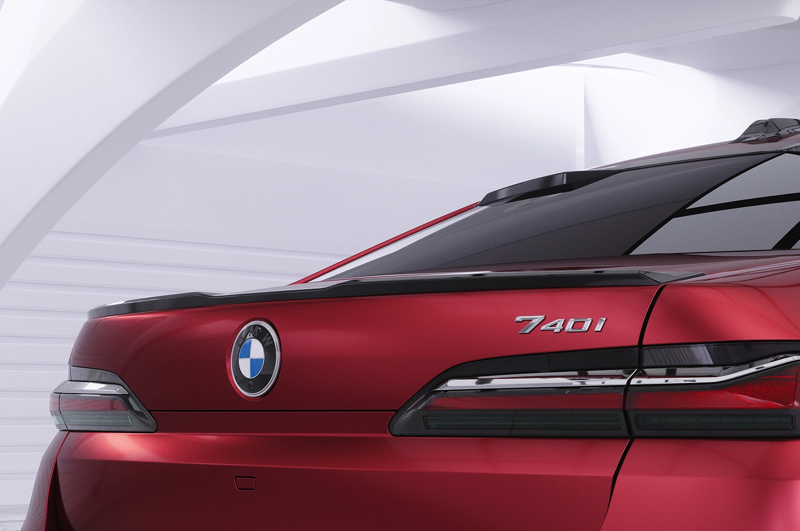 Achterspoiler BMW 7er / i7 G70 glans zwart