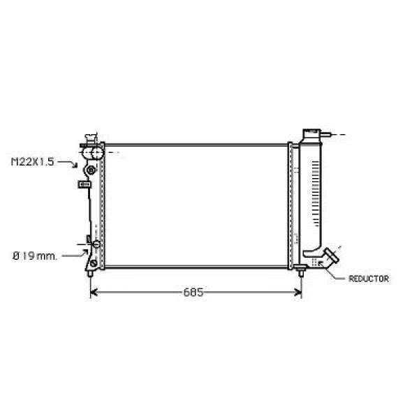 Radiator 306XSARA 97-98 610x366 1.8 16V +/-AC
