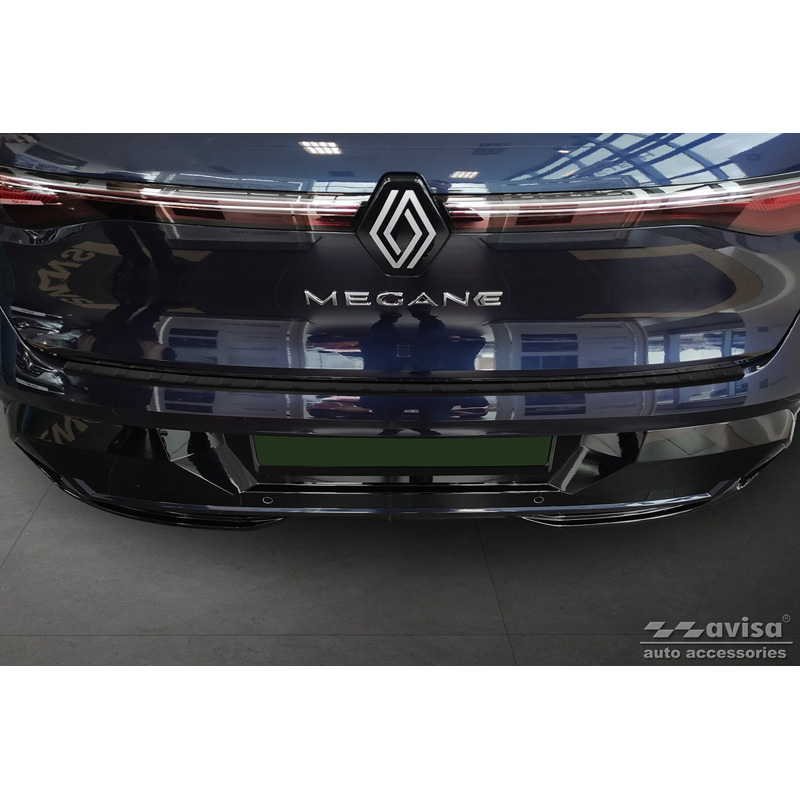Matzwart RVS Achterbumperprotector  Renault Megane E-Tech 2022- 'Ribs'