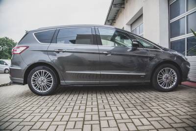 Zijskirts Ford S-Max Mk2 Facelift Glans Zwart