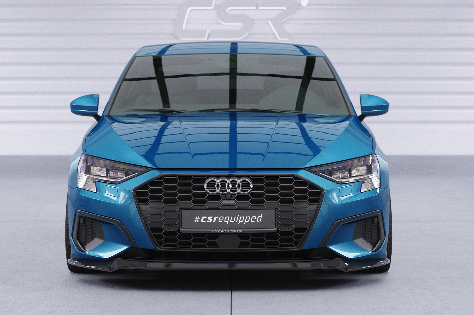 Voorspoiler Audi A3 8Y Limousine 2020- – Glans Zwart
