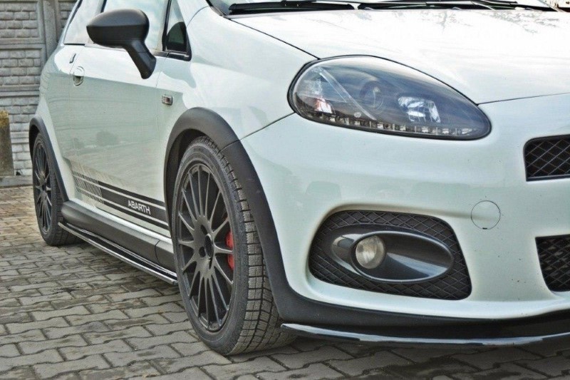 Zijskirts Diffusers Fiat Grande Punto Abarth Glanzend Zwart