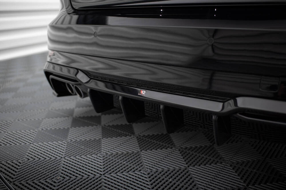 Diffuser Audi A3 S-Line Sportback 8V FL Maxton Glans Zwart