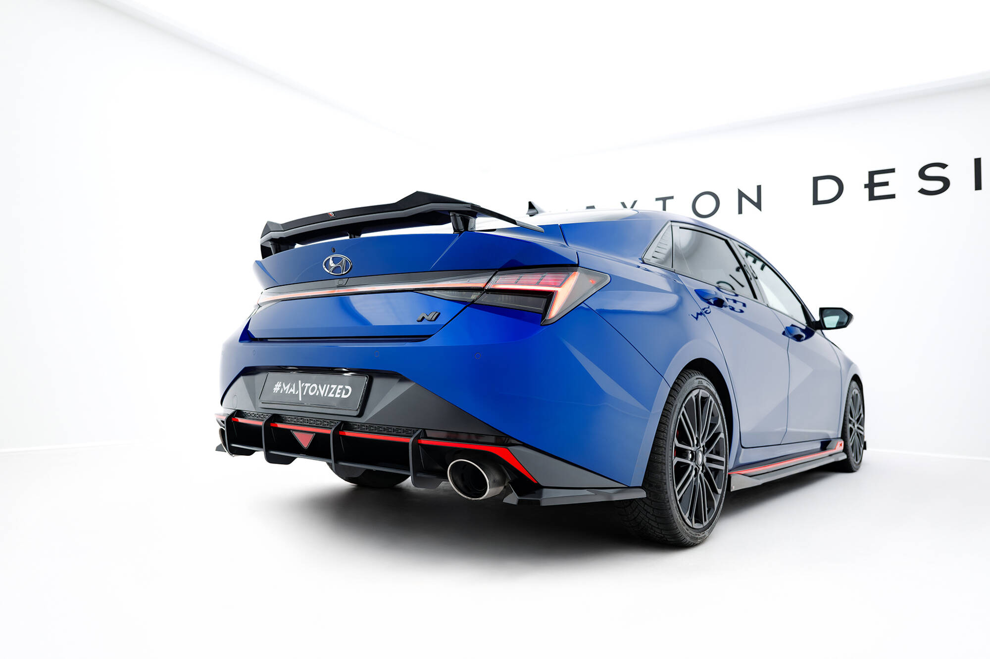 Street Pro Achter Diffuser Hyundai Elantra N MK7 Maxton Glanzend zwart