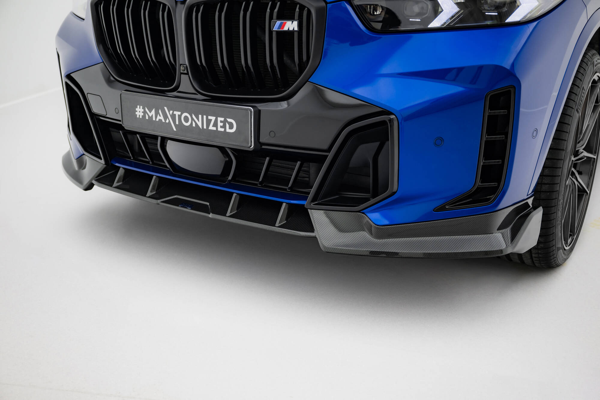 Carbon Fiber Voorspoiler BMW X5 M-Pack G05 Facelift Maxton Glanzend zwart