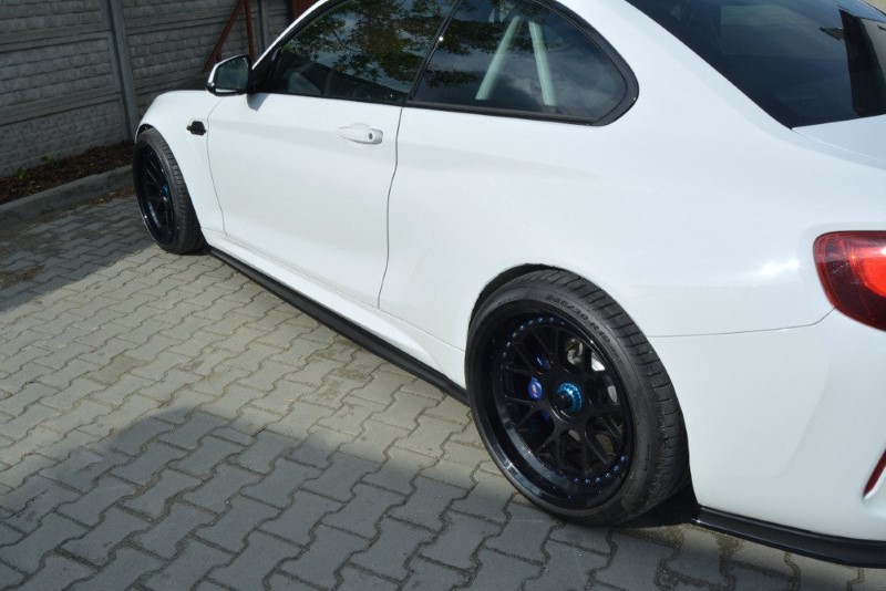 Zijskirts V.1 BMW M2 F87 Maxton Glans Zwart