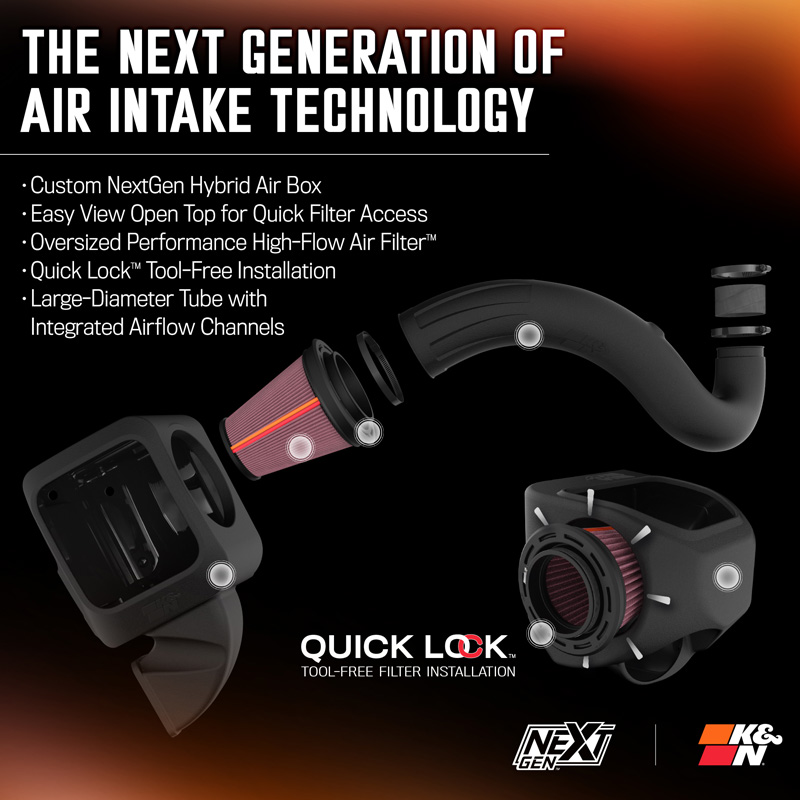 K&N NextGen Cold Air intake  RAM 1500 2013-2018 & 1500 Classic 2019-2024 3.6L V6 (50-1564)