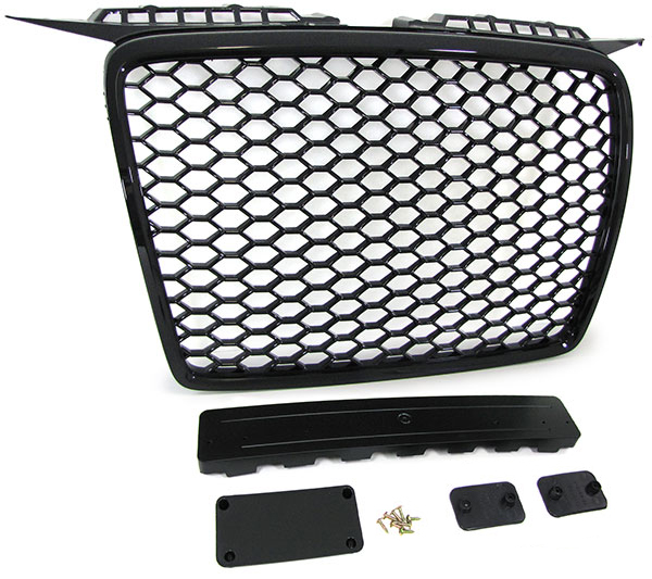 Grille RS Design Piano Black Audi A3 8P (2004-2007) embleemloos