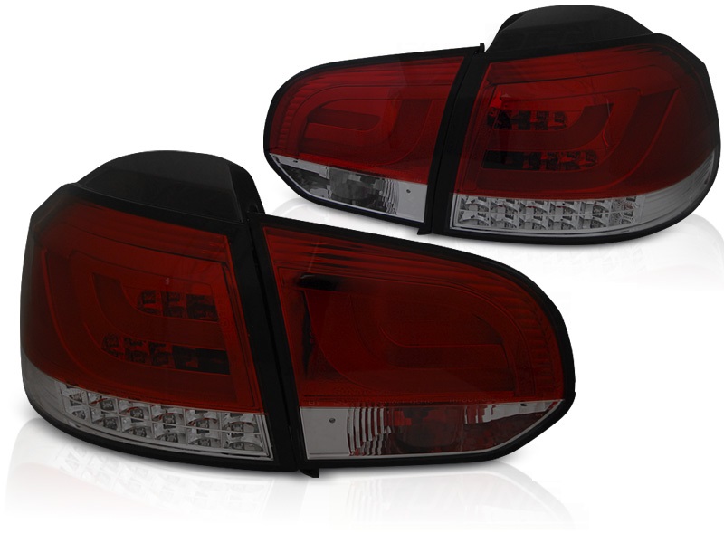 Taillights VW Golf VI with Lightbar and LED 08-12 red/Smoke