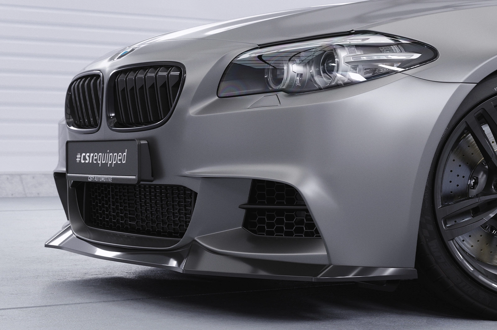 Voorspoiler BMW 5er F10/F11 M-Paket Glans Zwart – ab 01/2010