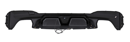 Diffuser BMW 5 Serie G30 M Pakket M5 Look met LED Glans Zwart