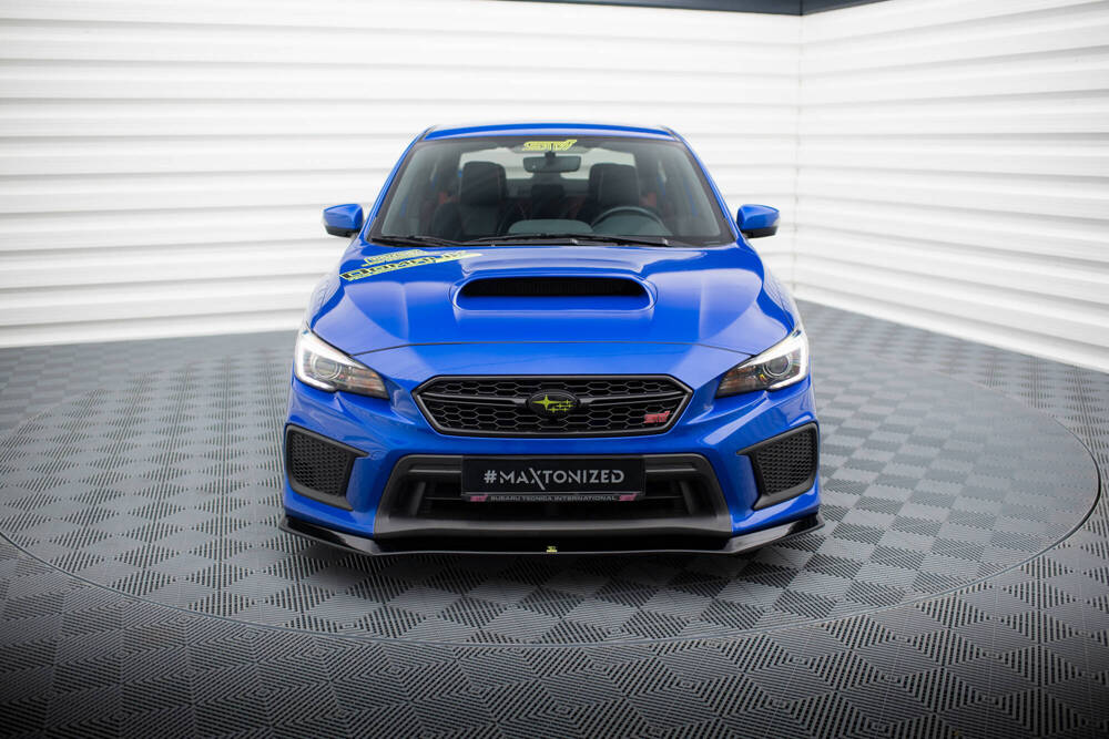 Voorspoiler V.1 Subaru Impreza WRX STI GK Maxton Glans Zwart