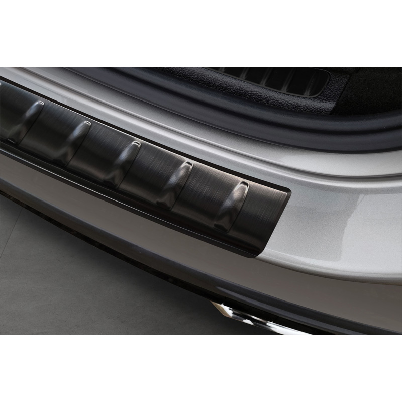 Zwart RVS Achterbumperprotector  Mercedes GLC II (X254) 2022- 'Ribs'