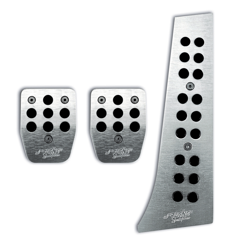 SR Pedaal Set Special Brushed Alu/Zwart Rubber