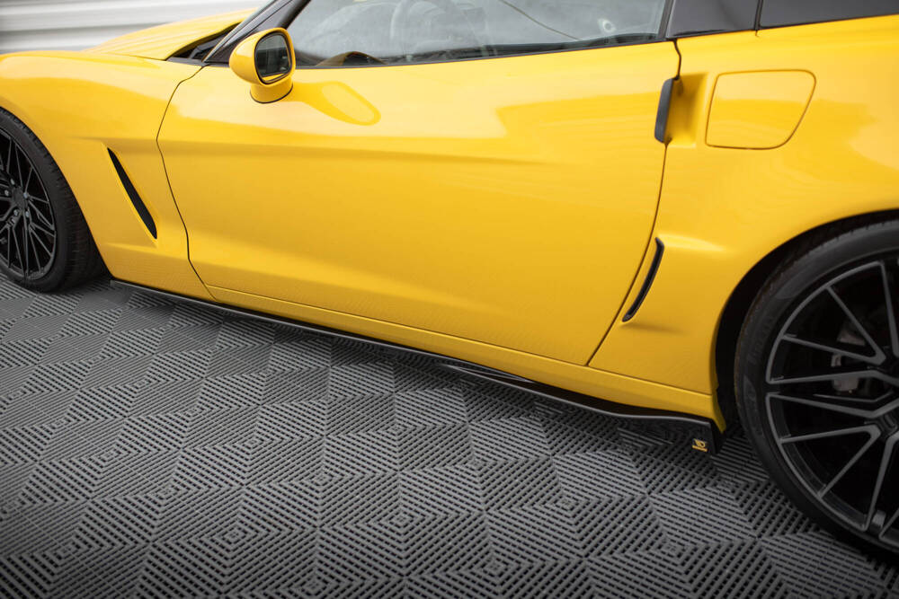 Zijskirts Chevrolet Corvette C6 Maxton Glans Zwart