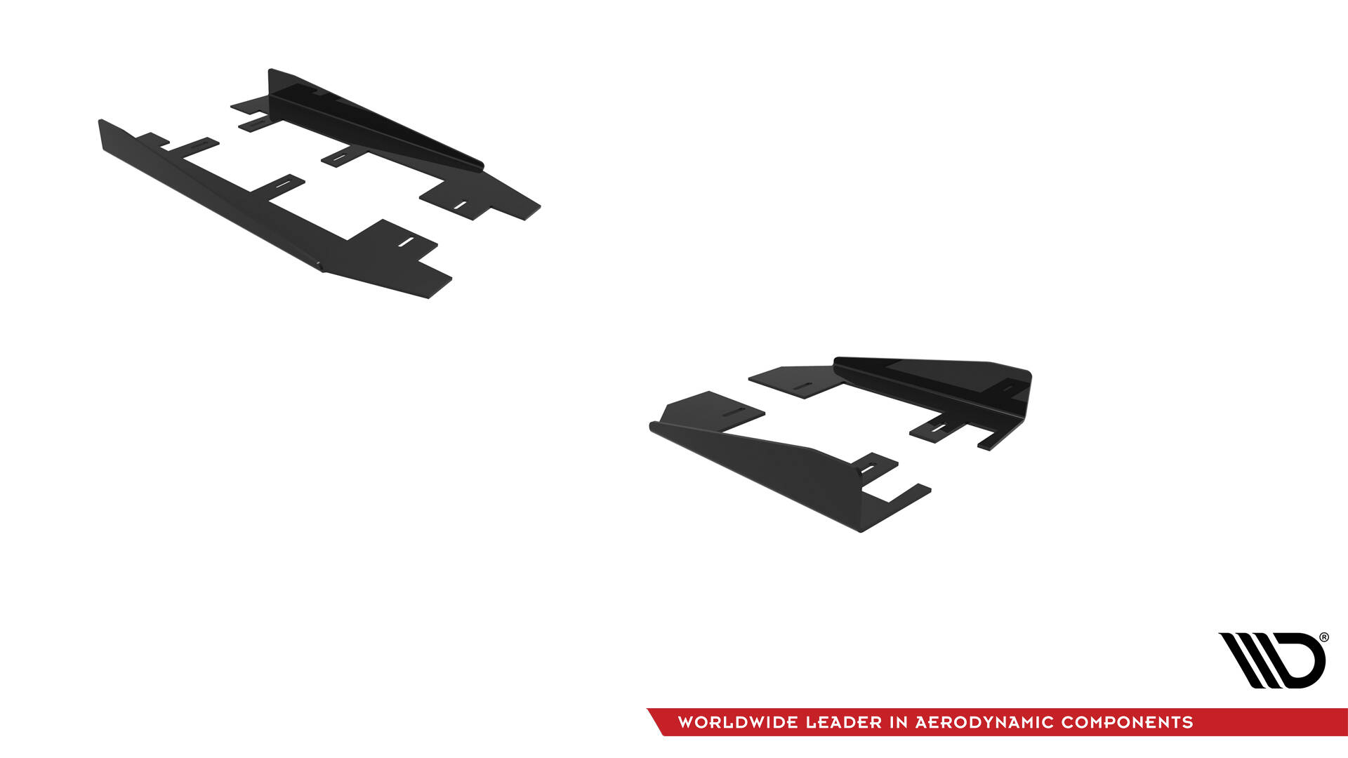 Street Pro Zij Flaps Ford Mustang GT MK7 Maxton Glanzend zwart