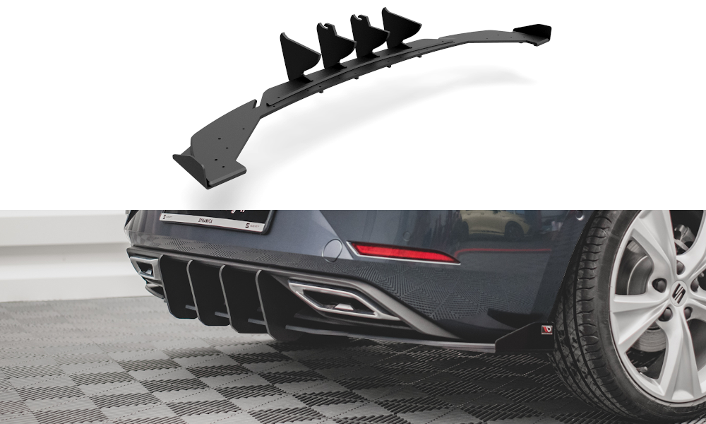 Diffuser Street Pro met Canards Seat Leon FR MK4