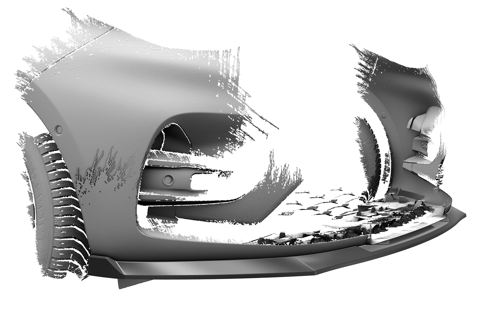 Voorspoiler Renault Zoe (Facelift) glans zwart – CSR Automotive