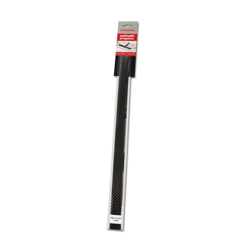 Universele Instaplijsten - Zwart carbon folie - 2-Delig - 50 x 3 cm